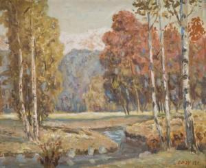HYŻY Zygmunt 1911-1983,Landscape with a Small River,1972,Desa Unicum PL 2018-07-03