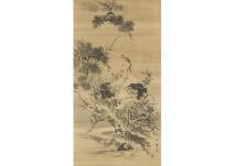 HYAKUNEN suzuki 1825-1891,Twin Crane,Mainichi Auction JP 2017-12-08