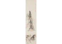 HYAKUSUI Hirafuku 1877-1933,Late autumn on crooked peaks,1918,Mainichi Auction JP 2021-02-11