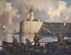 HYAMS William 1878-1952,The Lighthouse, Newhaven,1936,Gorringes GB 2022-03-08