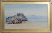 HYDE GARDNER Alan 1883,A coastal fort and shipping,1883,Dickins GB 2017-03-03