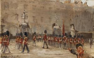 HYDE POWNALL George 1876-1932,Changing the guard, Buckingham Palace,Christie's GB 2014-03-12
