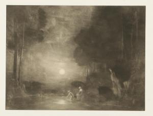 HYDE William 1859-1925,nocturnal riverside landscape with figures to fore,Ewbank Auctions 2022-09-22
