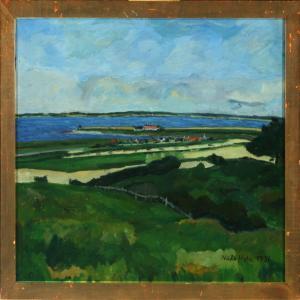 HYHN Niels 1902-1950,View over inlet andfields,1931,Bruun Rasmussen DK 2010-05-03