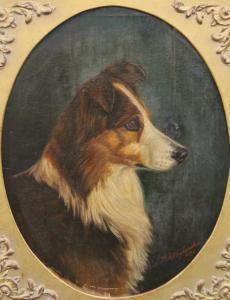 HYLAND Benedict 1800-1900,Head of Collie Dog,1886,Rowley Fine Art Auctioneers GB 2022-09-10