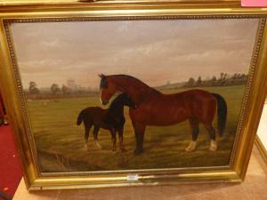 HYLAND Benedict 1800-1900,Mare and foal,1883,Lacy Scott & Knight GB 2023-01-14