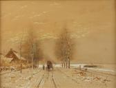 HYNEMAN Herman 1859-1907,COVERED WAGON IN SNOW,Sloans & Kenyon US 2013-06-14