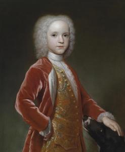 HYSING Hans 1678-1753,Portrait of a young aristocrat with his dog,Palais Dorotheum AT 2012-06-11