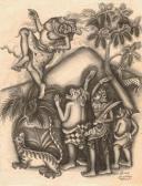 I KETUT PATEH 1904-1981,Mythological Scene,Borobudur ID 2011-10-22
