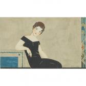 IANELLI Margaret 1900,Girl in Black Dress with Architectural Design,Treadway US 2007-12-02