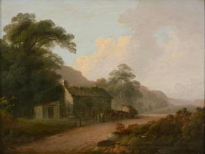 IBBETSON Julius Caesar 1759-1817,Horses and cart resting beside a cottage,Dreweatts GB 2016-04-06