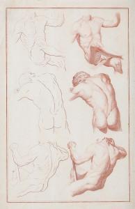 IHLE Johann Eberhard 1727-1814,Three studies of man,Bruun Rasmussen DK 2024-02-05