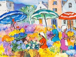 IHLENFELDT Gertie 1900-1900,"Flower Market" & "Coastal Scene",5th Avenue Auctioneers ZA 2018-09-02