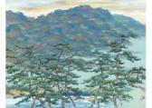 IKEDA Yoson 1895-1988,Arashiyama in wind,Mainichi Auction JP 2020-02-15