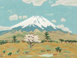 IKEDA Yoson 1895-1988,Mt. Fuji and spring wind,Mainichi Auction JP 2023-09-07