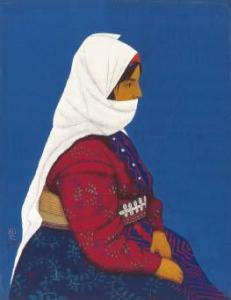 IKUO Hirayama 1930-2009,A village woman, Turkey,Mainichi Auction JP 2024-02-03