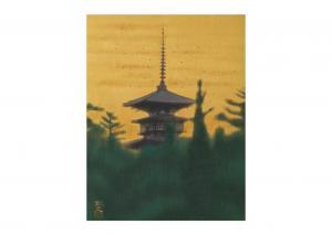 IKUO Hirayama 1930-2009,THE TOWER IN YAKUSHIJI-TEMPLE,Ise Art JP 2023-12-10