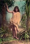 ILES Arthur James 1870-1943,Studio Portrait of a Maori Girl Standing in a Natu,Webb's NZ 2007-05-31