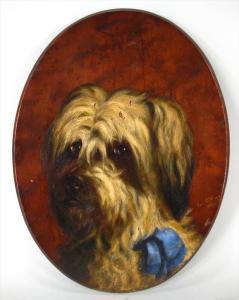 ILKINS Ida 1800-1800,Portrait of a Terrier,Litchfield US 2010-07-14
