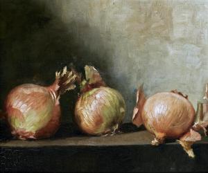 ILSTED Peter Vilhelm 1861-1933,Still life with three onions,Bruun Rasmussen DK 2024-03-04