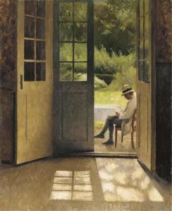 ILSTED Peter Vilhelm 1861-1933,The Open Door,1912,Christie's GB 2002-10-30