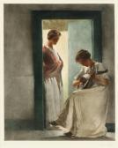 ILSTED Peter Vilhelm 1861-1933,Two girls in a doorway,1913,Bruun Rasmussen DK 2018-03-26