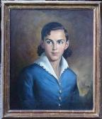 ILYIN Peter Alexander 1887-1950,Portrait of a Thespian,1935,Burchard US 2007-10-21