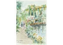 IMAI Hisashi 1929,Giverny, Monet's garden,Mainichi Auction JP 2018-04-14