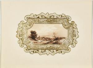 IMER Édouard Auguste 1820-1881,Flusslandschaft mit Ruine,Allgauer DE 2021-05-06