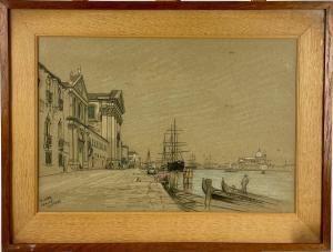 IMER Édouard Auguste 1820-1881,Vue de Zattere à Venise,Osenat FR 2022-03-26