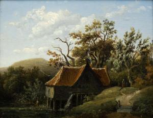 IMMERZEEL Christiaan 1808-1886,A watermill in a hilly landscape,Venduehuis NL 2023-05-25