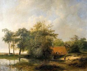 IMMERZEEL Christiaan 1808-1886,At the watermill,1849,Peter Karbstein DE 2013-03-16