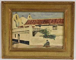 IMPRESSIONIST SCHOOL,A Hispanic Street with Figure on a ,Bamfords Auctioneers and Valuers 2019-02-20