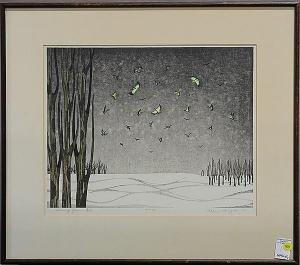 INAGAKI Akemi 1933,Evening Gloom,1990,Clars Auction Gallery US 2015-03-21
