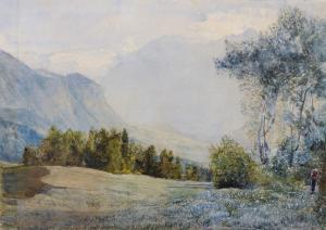 INCHBOLD John William,A Swiss Mountainous Landscape, with a Figure in th,John Nicholson 2019-05-29