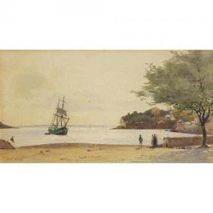 INCHBOLD Stanley 1856-1930,Moored boats coastal scene,Eastbourne GB 2017-03-09