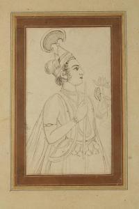 INDIAN SCHOOL,a profile portrait of a figure wearing an elabor,19/20th century,Duke & Son 2018-09-06