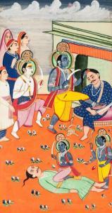 INDIAN SCHOOL,A scene from the Life of Krishna,Rosebery's GB 2017-04-24
