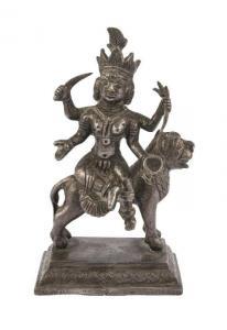 INDIAN SCHOOL,A silvered metal figure of Durga,19th century,Rosebery's GB 2018-10-22