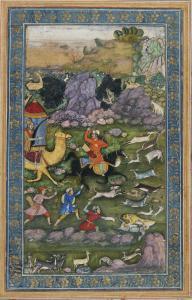INDIAN SCHOOL,An illustration from a manuscript of Firdausi's Shahnameh,1600,Sotheby's GB 2018-04-25