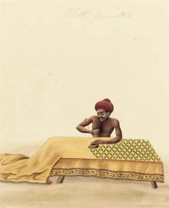 INDIAN SCHOOL,Indian Men in Various Occupations,1850,Christie's GB 2002-04-25