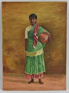 INDIAN SCHOOL,Portrait of a Servant Girl,20th century,Bamfords Auctioneers and Valuers GB 2019-02-20