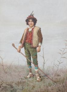 INDONI Filippo 1842-1908,Young Italian Peasant Boy,Burchard US 2010-10-24