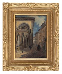 INGANNI Angelo 1807-1880,Una via di Milano,Casa d'Aste Santa Giulia IT 2023-06-24