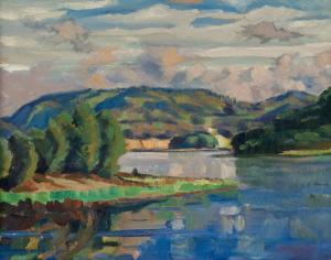 INGELIUS Karl 1885-1956,SUNDAY MORNING, 
POIKELUSJÄRVI,Bukowskis SE 2010-10-06