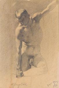 Inglik Wiktor 1894,Male nude,1931,Desa Unicum PL 2018-02-22