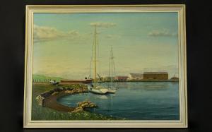 Ingram C.B,Harbour Scene,1984,Gerrards GB 2018-08-16