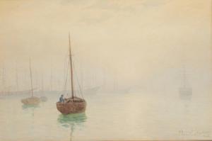 INGRAM William Ayerst 1855-1913,SHIPPING AT SUNRISE,Mellors & Kirk GB 2019-09-18