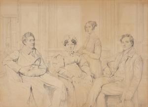 INGRES Jean Auguste Dominique 1780-1867,The Gatteaux Family,1850,Sotheby's GB 2023-07-05