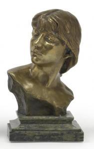 INJALBERT Jean Antoine 1845-1933,A girl’’s bust,1882,Palais Dorotheum AT 2012-09-25